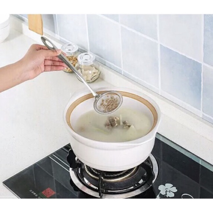 Dụng cụ vớt bọt, hớt bọt váng mỡ, lọc dầu, lọc thức ăn inox lưới 304