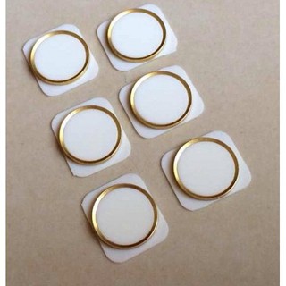 Nút Home iPhone giả hỗ trợ vân tay ( Touch ID Button ) (trắng viền vàng)