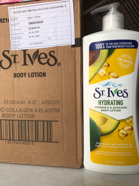 Sữa Dưỡng Thể Toàn Thân St.Ives Body Lotion (621ml)