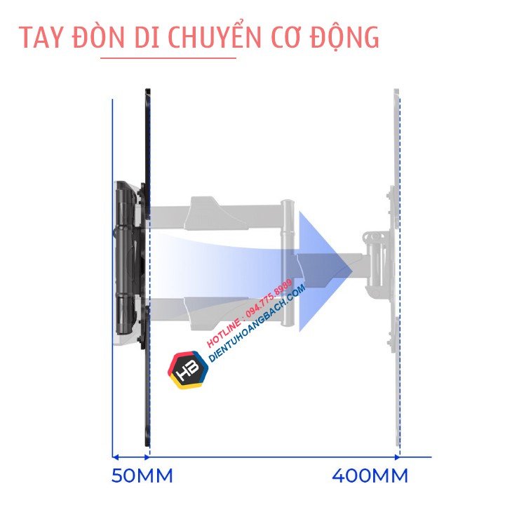 Giá Treo Tivi NB-P4 32 - 55 Inch Thiết Kế Nhỏ Gọn - Sử Dụng Tiện Lợi - Xoay Đa Chiều
