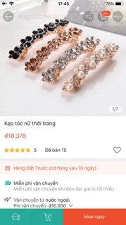 Kẹp tóc đính ngọc - kẹp tóc hạt cườm