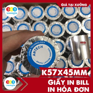 GIấy in bill k57, in hóa đơn k57 - Giấy in nhiệt k57x45 dành cho quán cà phê, trà sữa, trà chanh, shop quần áo,...