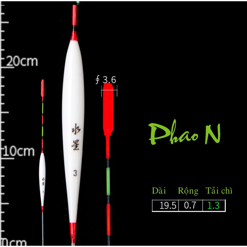 Phao câu cá PHAO GỖ BALSA - Giá Rẻ Nhất, Siêu Nhạy Cá -  Loại tốt - Dùng câu chép rô diếc, cá nhát, cá ăn nhẹ..