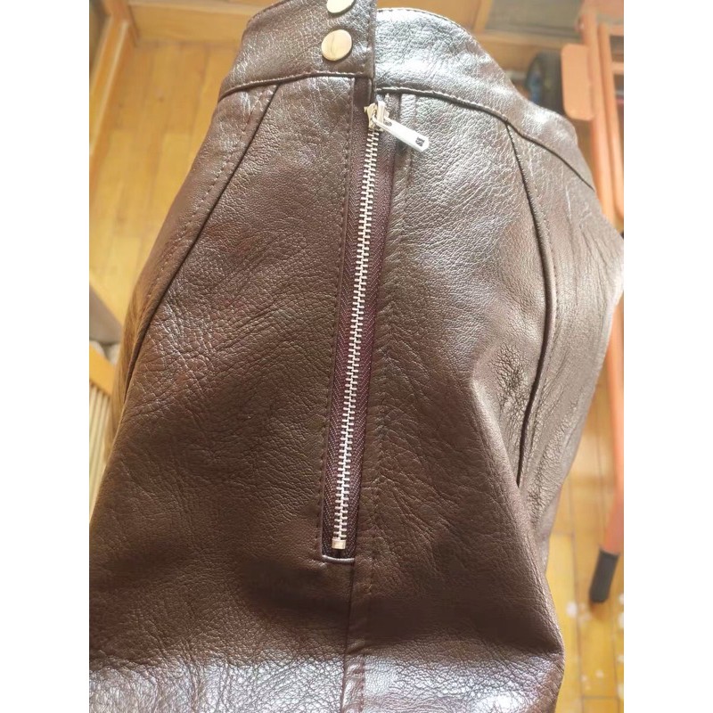 [Sẵn đen] CV6_ Chân váy da dáng chữ A ngắn cạp cao sexy Hàn quốc | BigBuy360 - bigbuy360.vn