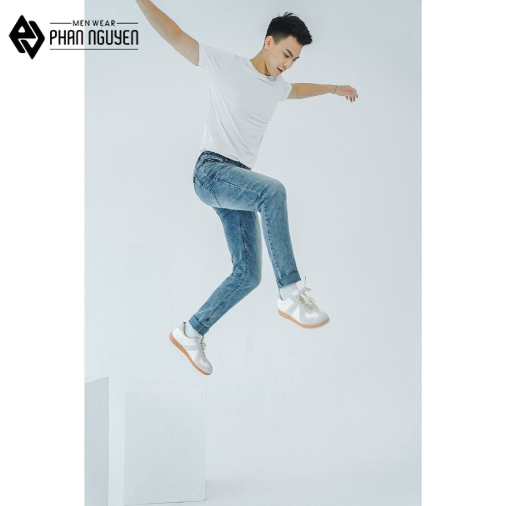 Quần jean nam dáng dài Phan Nguyễn, kiểu dáng slim fit, thiết kế trẻ trung, độ bền cao, thoáng mát QBD.025