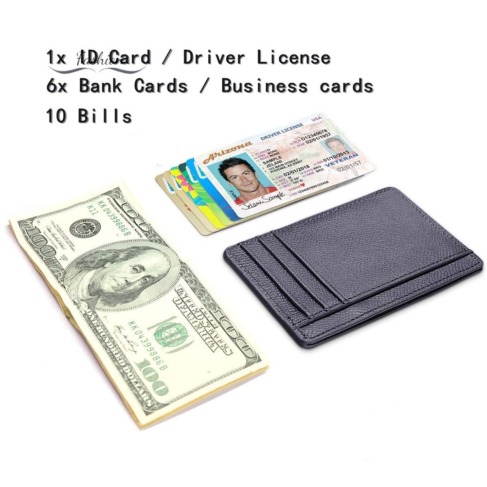 Ví Da PU 6 Ngăn Đựng Thẻ Siêu Mỏng Dành Cho Nam