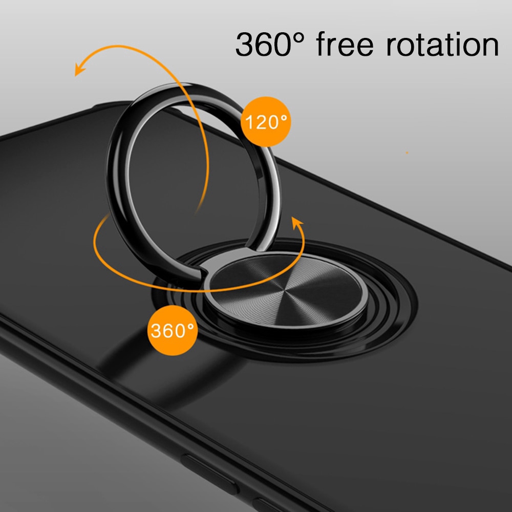 Ốp lưng chống sốc kèm giá nhẫn đỡ xoay 360 độ có nam châm dành cho iPhone X 8 7 6s Plus