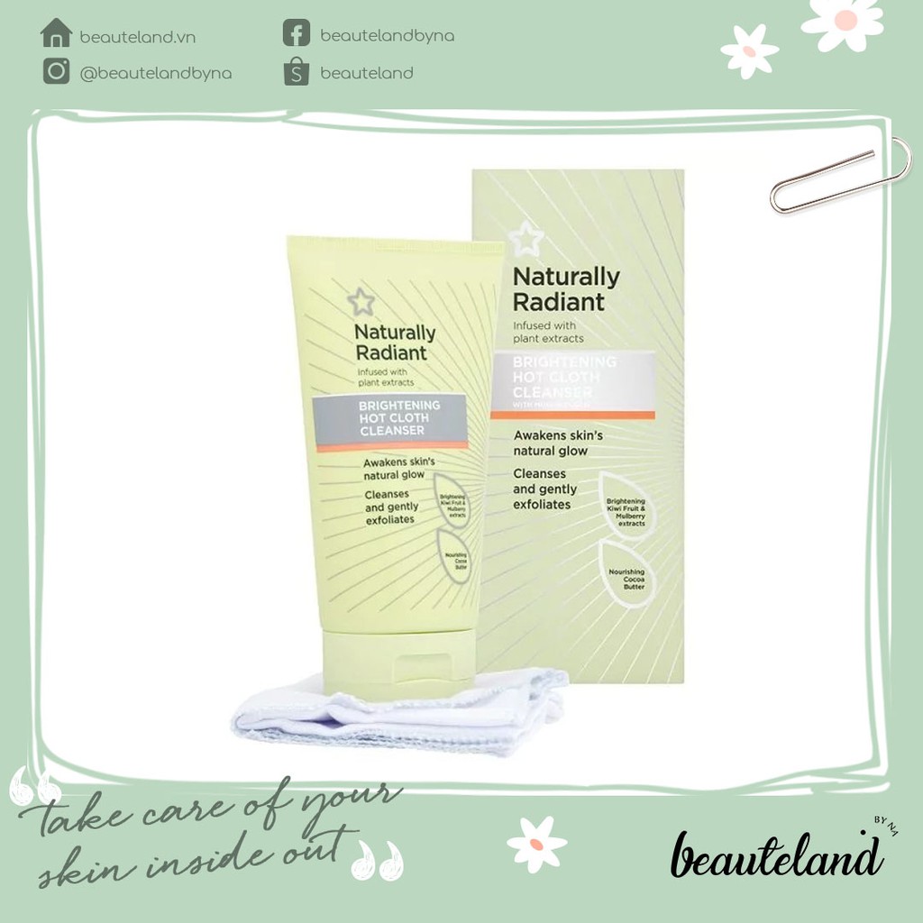 Tẩy trang khăn nóng Naturally Radiant Brightening Hot Cloth Cleanser