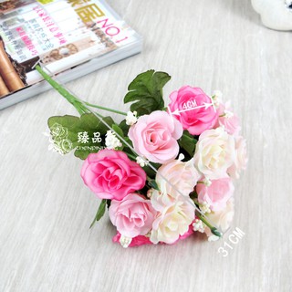 Nhánh hoa hồng vải trang trí bình cắm hoa