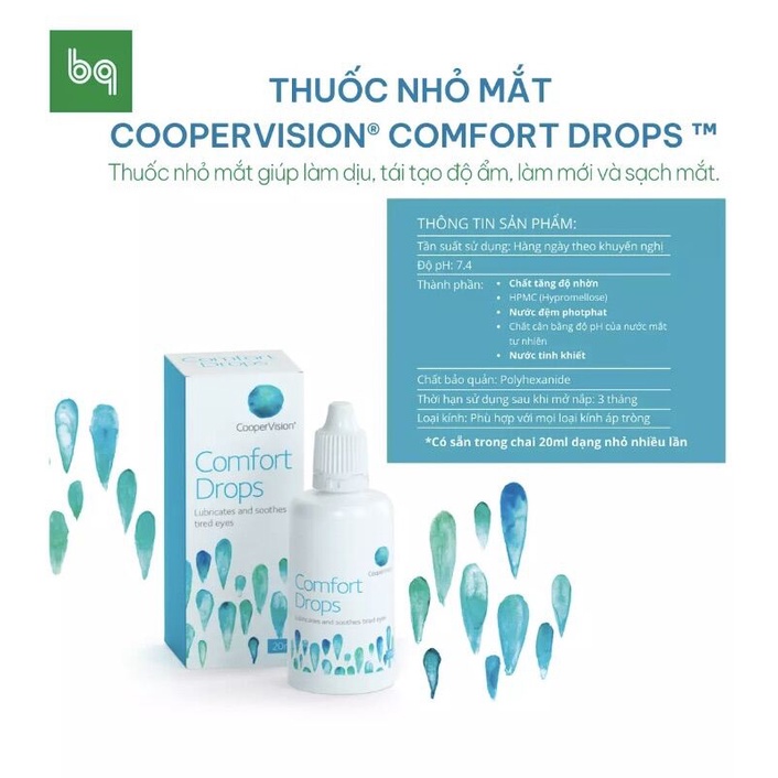 Kính áp tròng Thiên Hà Optical cận thị 3 tháng không màu trong suốt độ ẩm cao , an toàn, mềm nhẹ Cooper Vision Mỹ