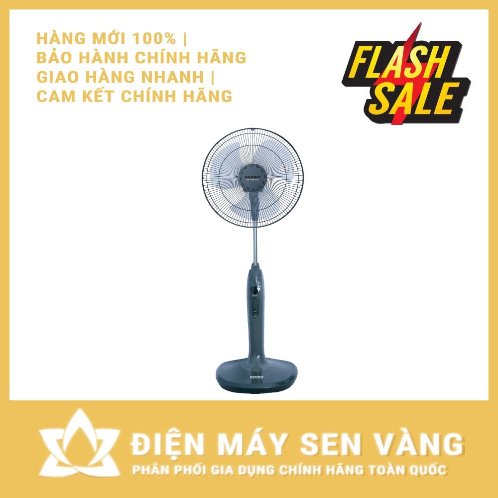 [CHÍNH HÃNG] QUẠT ĐỨNG SENKO DD1602 3 CÁNH -3 TỐC ĐỘ - PHÍM BẤM - CÓ ĐÈN NGỦ -MADE IN VIETNAM (KEM MÔN/KEM NÂU/XÁM ĐỒNG)