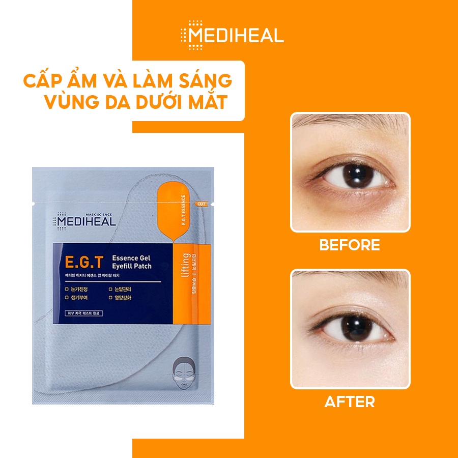 Mặt Nạ Cải Thiện Nếp Nhăn Và Quầng Thâm Mắt Mediheal E.G.T Essence Gel Eyefill Patch 2.7g [K33]