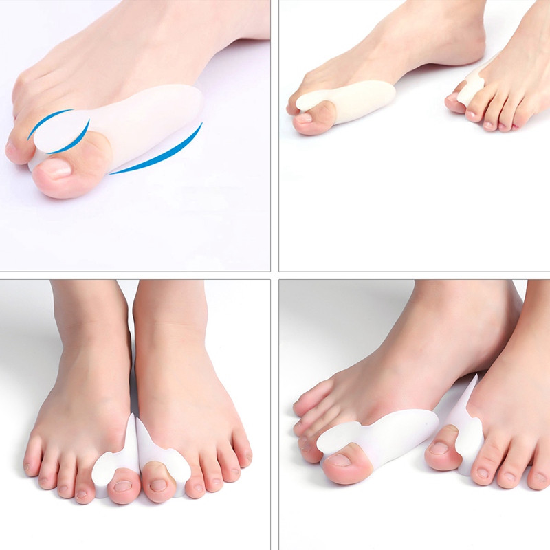 flowersqueen Đệm nẹp bằng gel silicon chỉnh thẳng ngón chân giảm biến dạng ngón chân cái tiện lợi