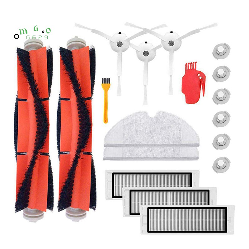 Bàn chải chính/Lọc Hepa/Bàn chải phụ thay thế cho máy hút bụi Xiaomi Mi Robot S50 S51 Roborock 2