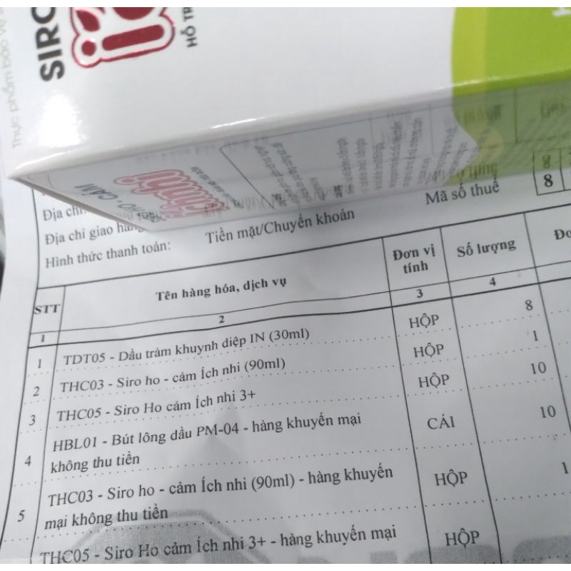 ✅ SIRO HO CẢM CÚM ÍCH NHI 3+