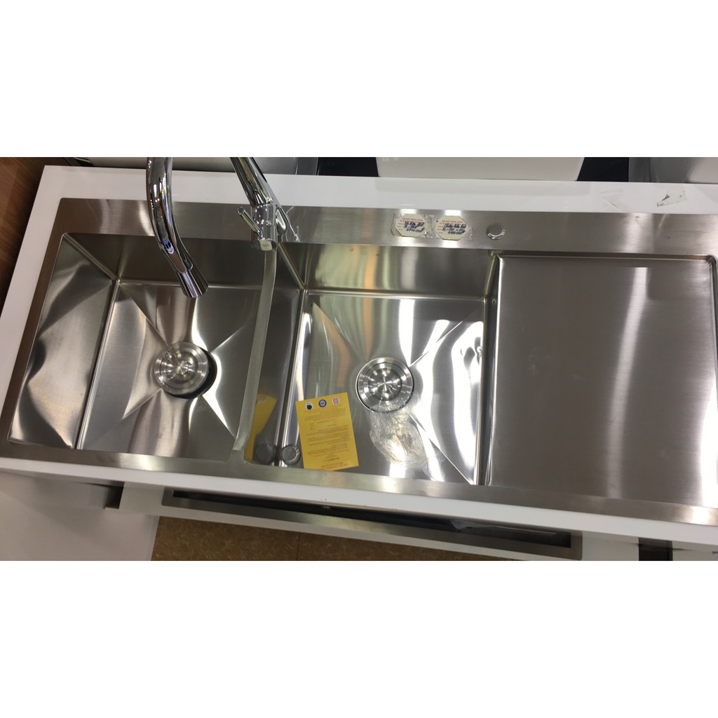 ComBo Chậu Rửa Chén Bát  INOX SUS 304 100x48 + Vòi INOX SUS 304 Nóng Lạnh