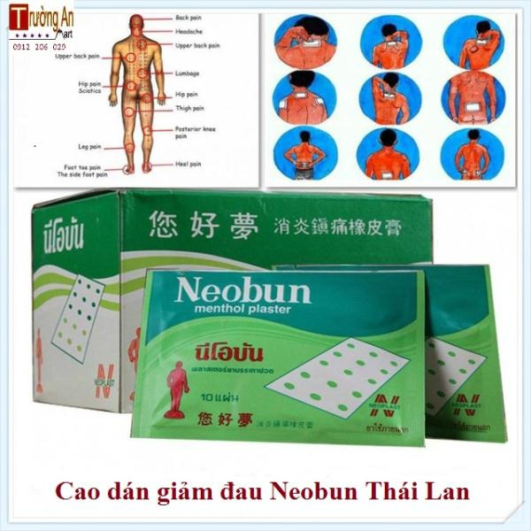 1Gói (10 miếng)  DÁN GIẢM ĐAU NEOBUN MENTHOL PLASTER THÁI LAN