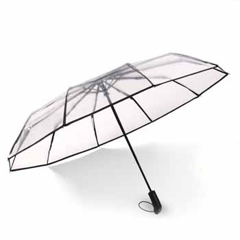 Dù gấp trong suốt siêu gọn dù đi mưa loại trung 2 người dù chụp hinh dù xếp siêu gọn ASAM