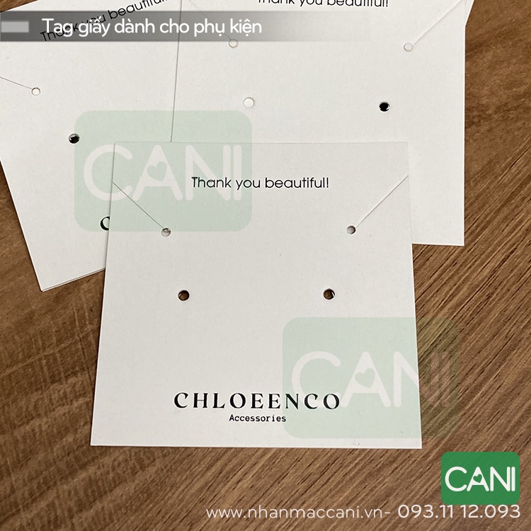 500c In theo yêu cầu Giấy ivory Tag Phụ kiện Trang sức Tag giấy treo quần áo Thẻ tem giấy CANI
