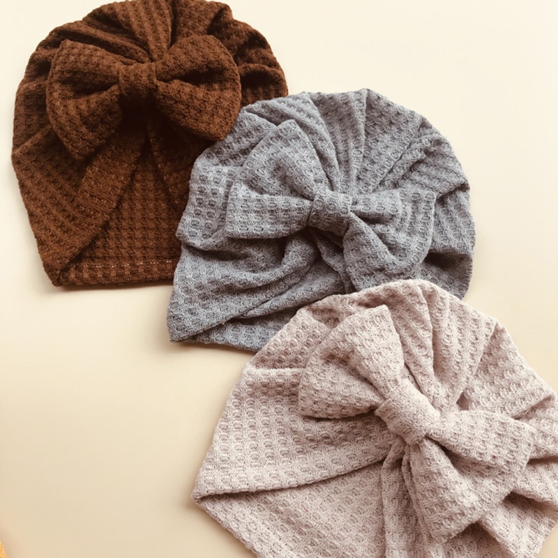 Mũ Beanie Đính Nơ Xinh Xắn Cho Bé