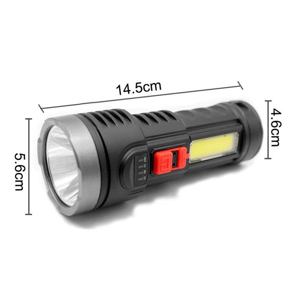Đèn Pin LED COB Cầm Tay Có Thể Sạc Lại Dùng Ngoài Trời