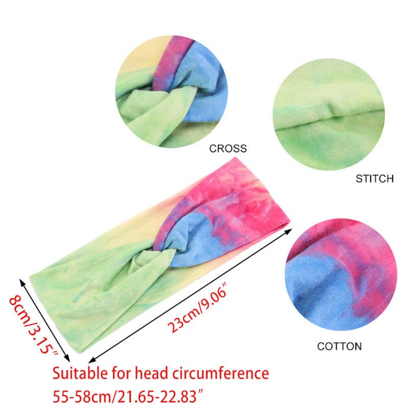 Băng Đô Nhuộm Màu Loang Kiểu Dáng Thể Thao Cho Nữ