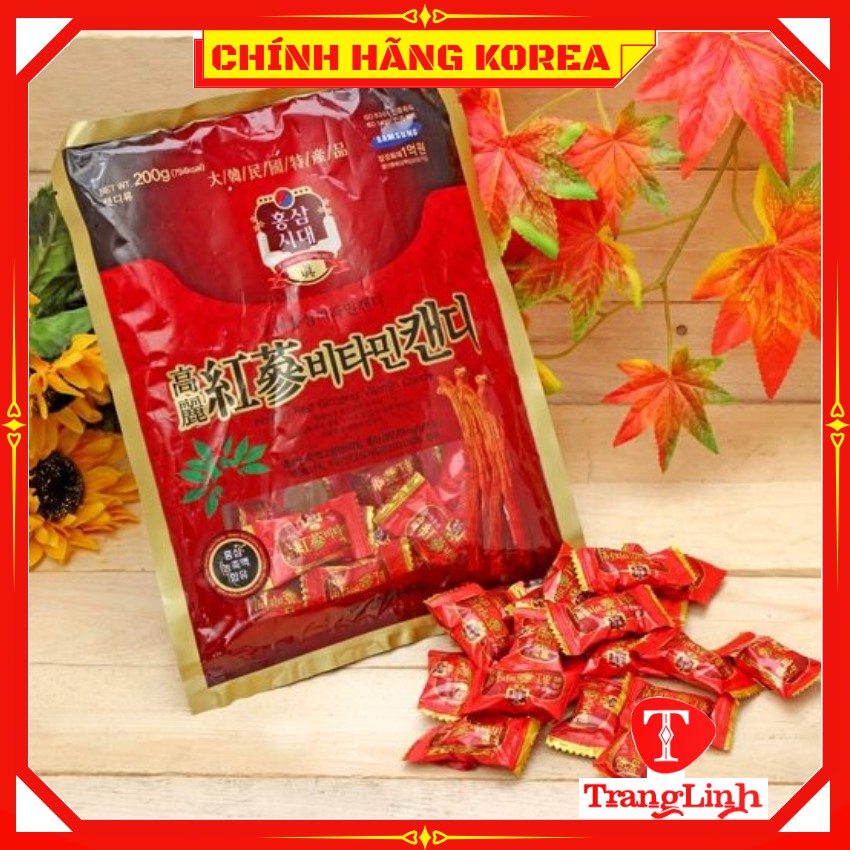 Kẹo hồng sâm hàn quốc, gói 200gr - Kẹo sâm Samsung chính hãng - tranglinhkorea