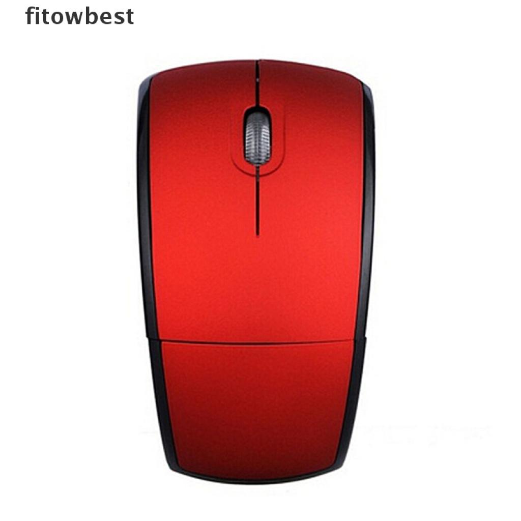 Fbvn Optical 2.4G Foldable Wireless Mouse Cordless Mice USB Folding Mouse Receiver Jelly