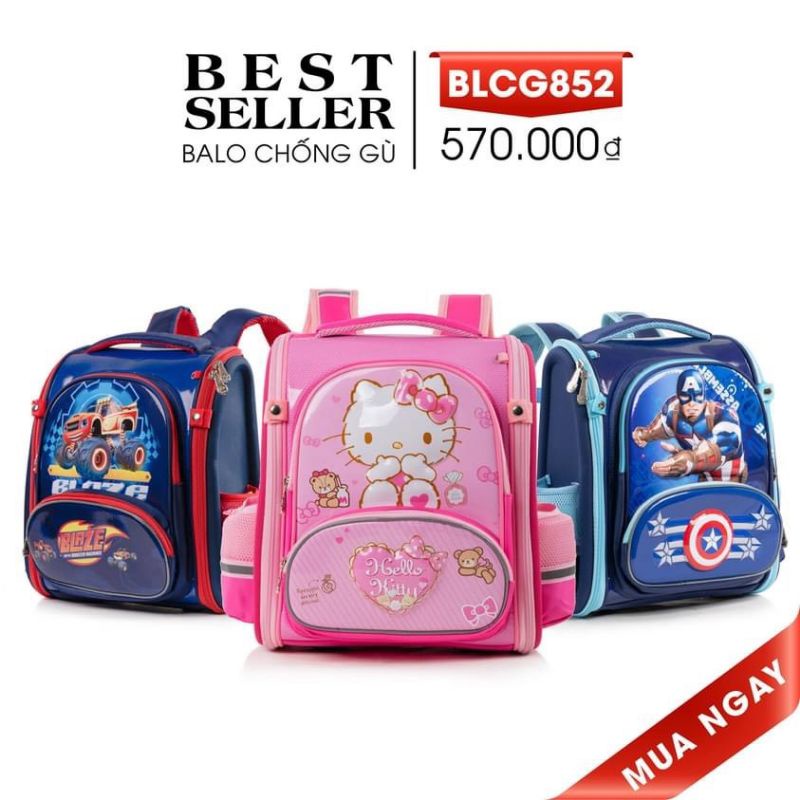 Balo chồng gù lưng mrvui bé gái lớp 1-5