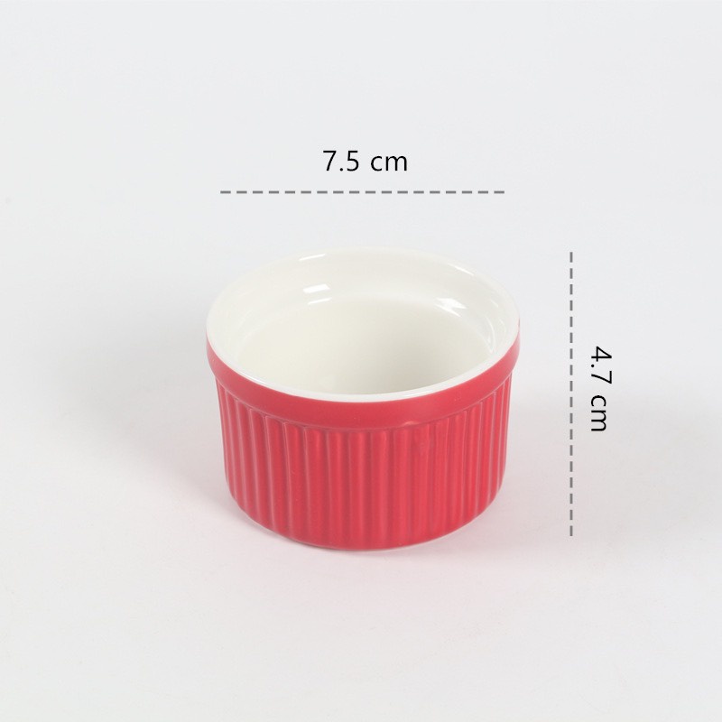 Khuôn làm bánh bằng sứ Ramekin nhiều màu