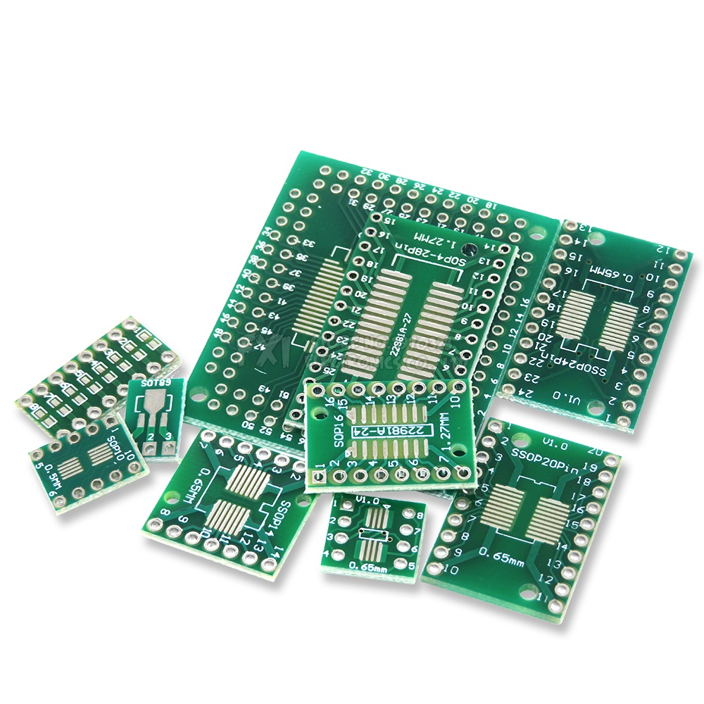 Set 10 Bảng Mạch Chuyển Đổi SOT89 SOT223 SOP14 SOP20 SOP24 TSSOP8 SSOP8 SOP8 Sang DIP8 DIP8 DIP PCB SOP-8 SOP
