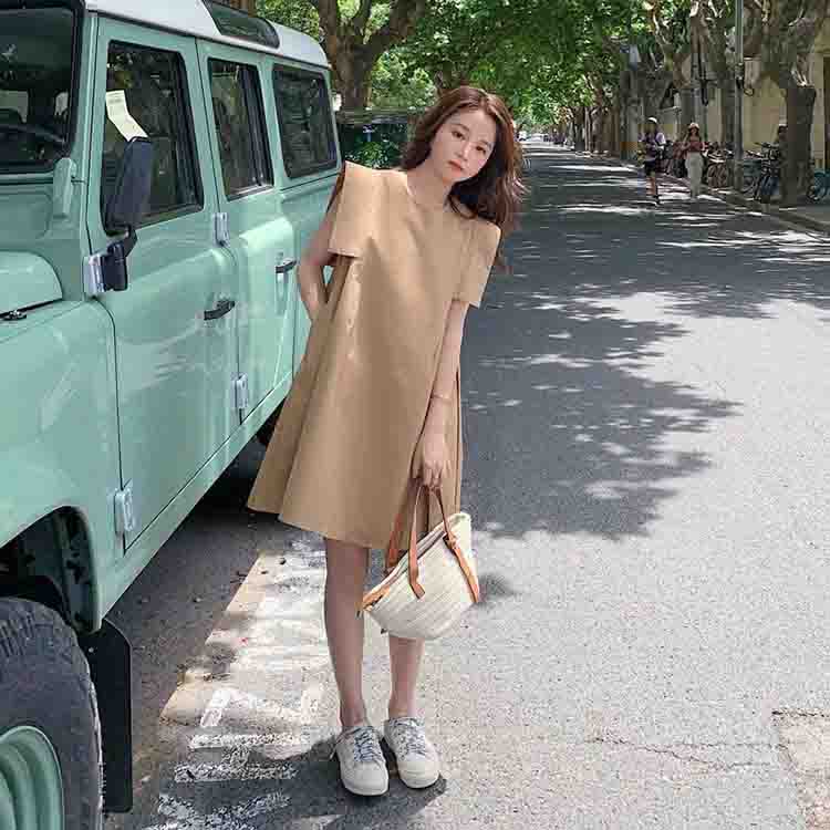 Đầm thô babydoll 3 màu Váy suông tay cánh tiên siêu xinh