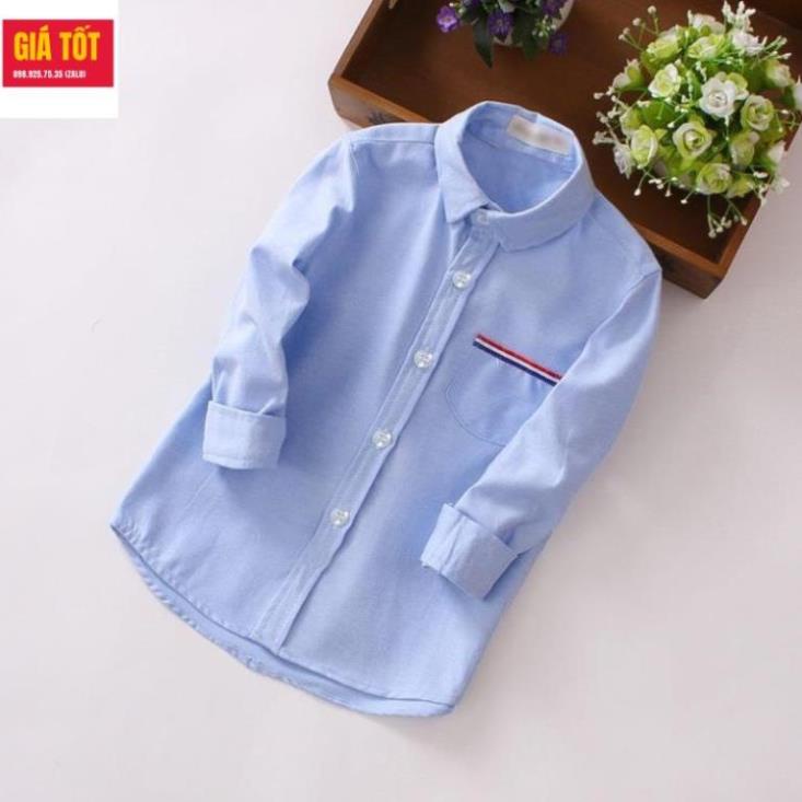 Áo sơ mi dài tay bé trai size đại  ☑️ Thời trang bé trai 40kg 35kg