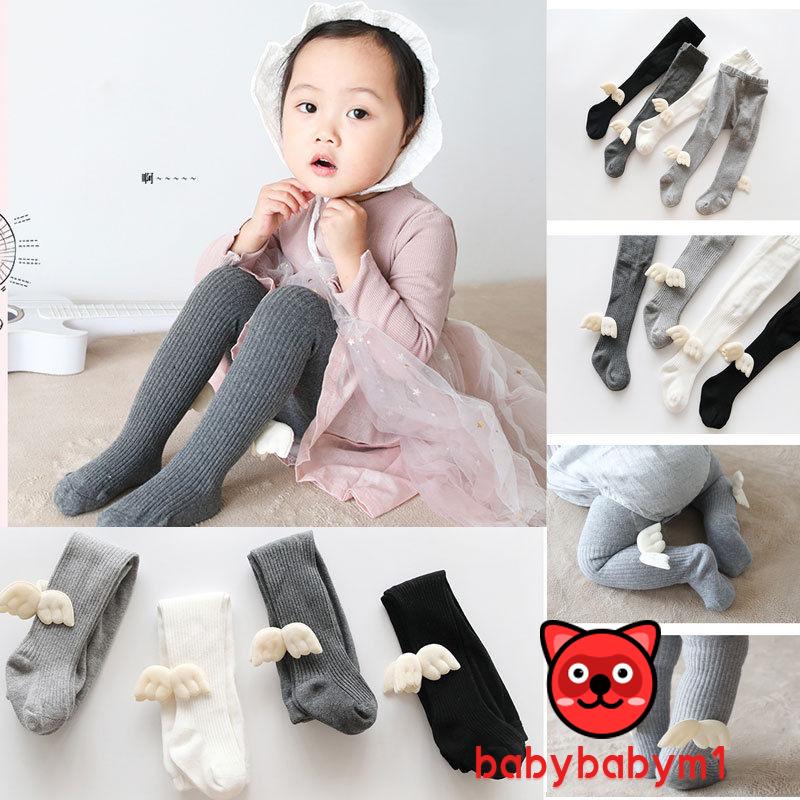 Quần Tất Cotton Đính Cánh Thiên Thần Cho Bé Gái Tập Đi