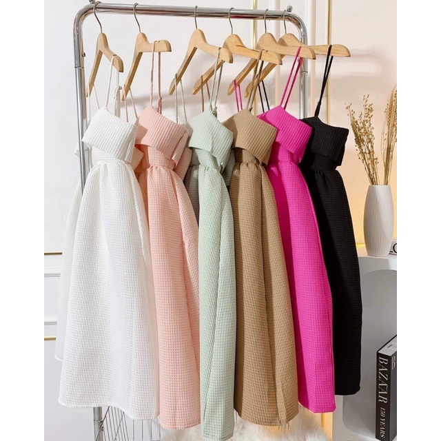 ĐẦM BABYDOLL XỐP 2 DÂY CỘT NƠ LƯNG FORM BỒNG SIÊU ĐÁNG YÊU KÈM ẢNH THẬT TA220203