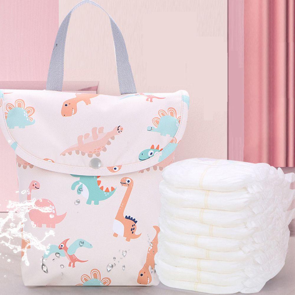 Túi Đựng Tã Em Bé Bằng polyester Chống Nước Đa Năng In Hình Thú Dễ Thương