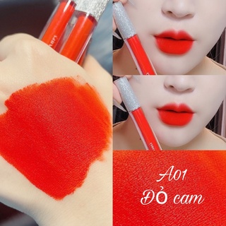 Son kem lì [ Đỏ cam - A01 ] Son hữu cơ không chì B.A Luxury màu son quốc dân phù hợi mọi tone da