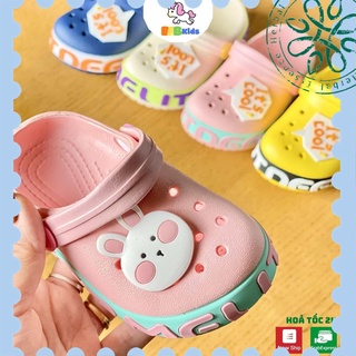 [ Hàng Hot ] Dép cross dép sục cho bé siêu nhẹ chống trơn trượt unisex tặng kèm sticker - B2 - BUSKid