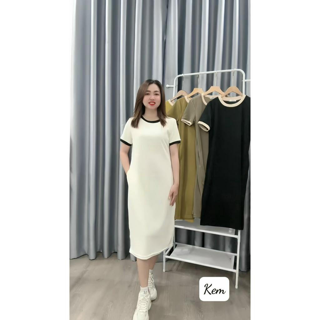 Váy dáng suông tay ngắn