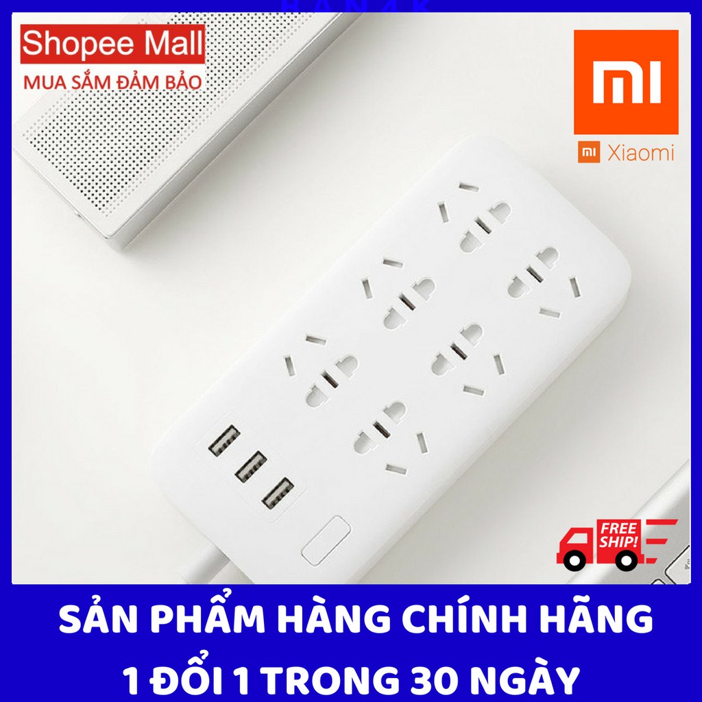 [ Ảnh thật + Video ] [CHÍNH HÃNG] Ổ cắm thông minh 6 cổng Power Strip 2 Xiaomi