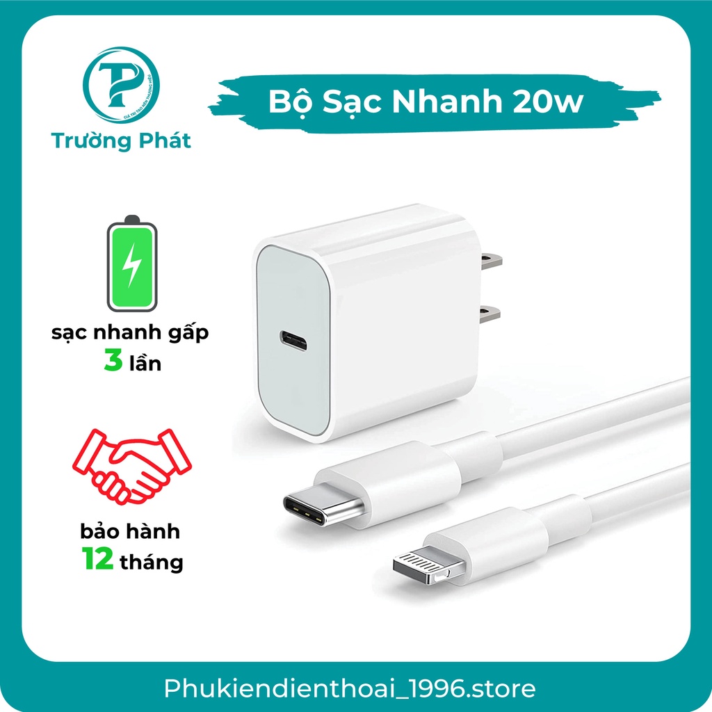 Sạc nhanh 20W, sạc nhanh iphone Type-C To Lightning