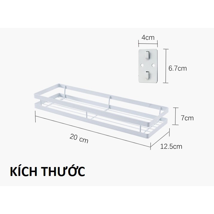 Kệ để đồ nhà tắm phòng tắm phòng bếp decor nhà cửa cao cấp dán tường - giá treo tường đựng dầu gội,xà bông,lọ gia vị