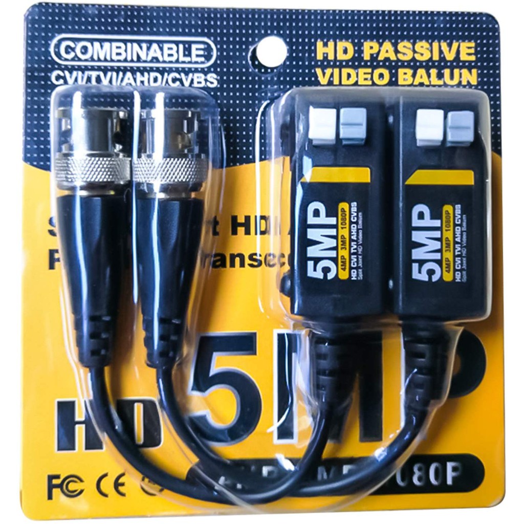 Video Balun UTP 5MP hỗ camera AHD/CVI/TVI