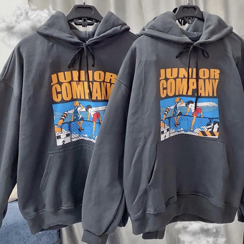 [Mã SKAMFSW175 giảm 10K đơn 50K] [Có sẵn] Áo Hoodie Junior Company Nỉ Lót Bông form rộng [ Nam Nữ mặc được ]