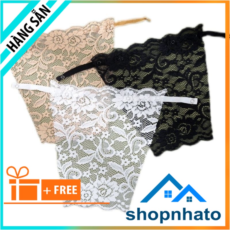 Combo 3 tấm yếm che áo ngực lót ren có quai cài cúc trắng ,đen ,da cho chị em phối đồ đa năng nhỏ gọn