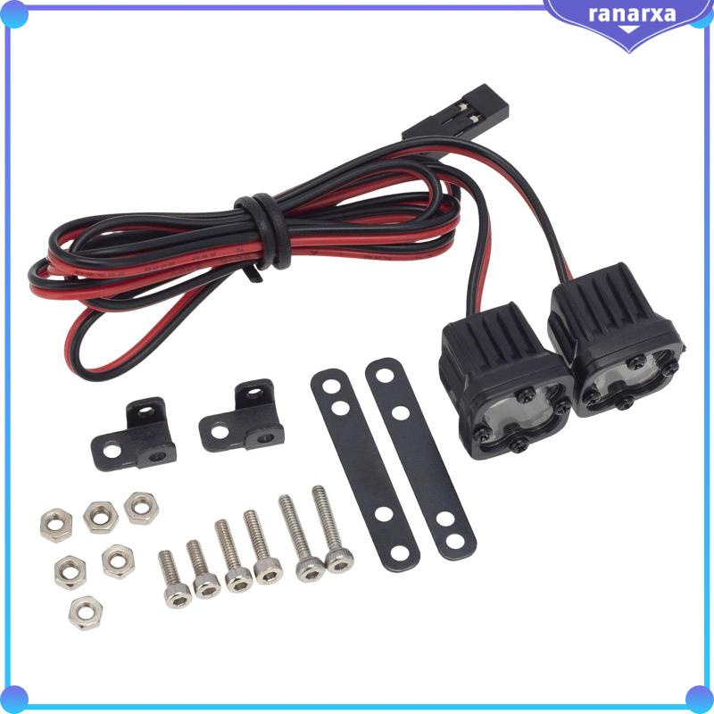 Đèn LED ô tô RC, Đèn pha cản trước, Đèn mái cản sáng có gắn phần cứng cho xe bánh xích điều khiển SCX10 90046 1: 10 DIY