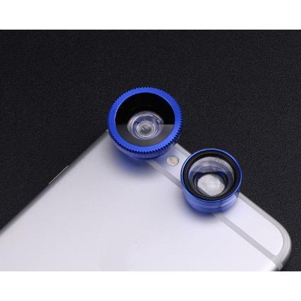 Ống kính mắt cá góc rộng và macro 3 trong 1 dành cho iPhone/Samsung