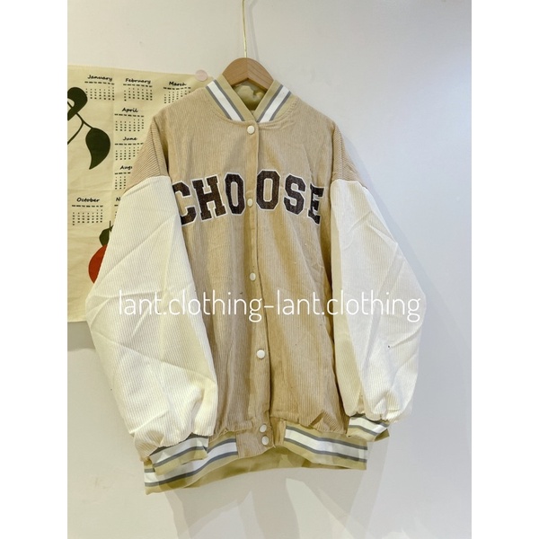 áo boomber tăm chữ choose