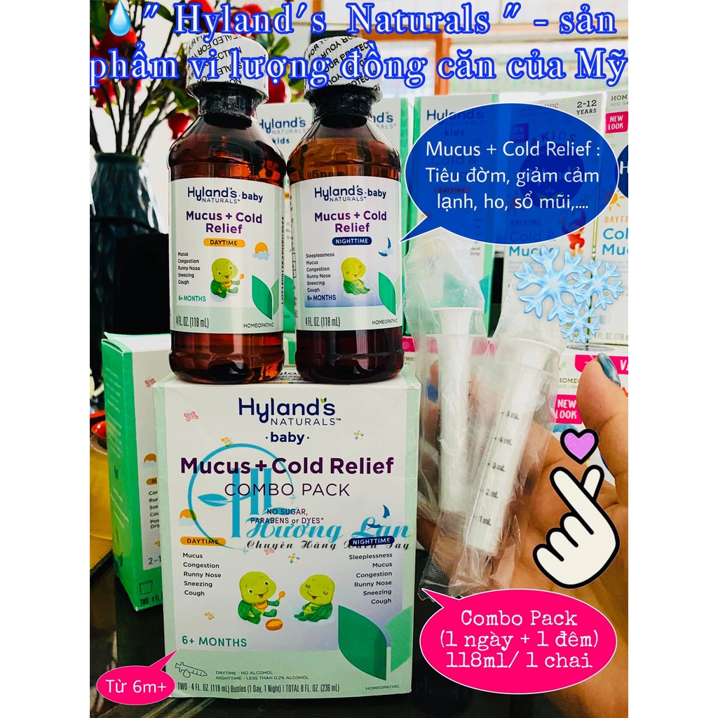 Hyland's 4 Kids Mỹ Cho Bé - Set Siro Hyland 4 Kid Ngày + Đêm