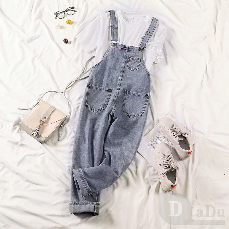 Quần Dài Denim Lưng Cao Hở Lưng Có Dây Điều Chỉnh Được Thanh Lịch Cho Nữ